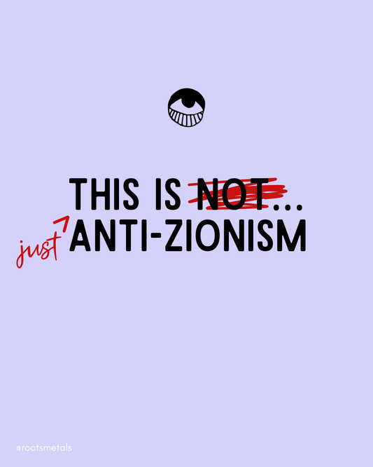 this is not...just anti-Zionism