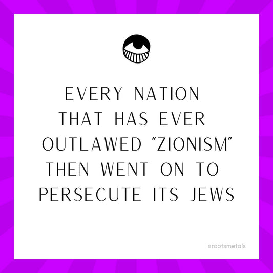 every nation that has ever outlawed Zionism then went on to persecute its Jews