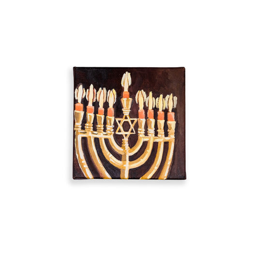 painting: hanukkiah