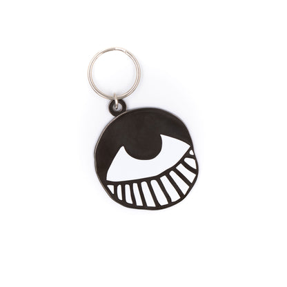 roots metals enamel keychain